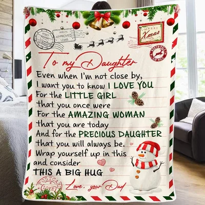 To My Daughter Christmas Letter Blanket: A Heartfelt Holiday Gift