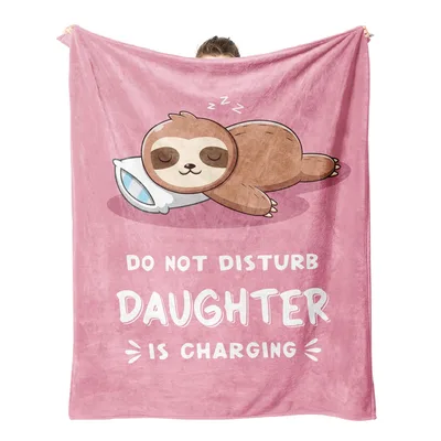 Do Not Disturb Daughter Blanket: Sloth Charging Design