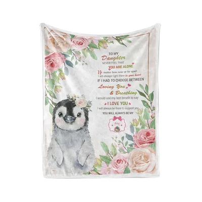 I Love You Forever Blanket: To My Daughter Penguin Design