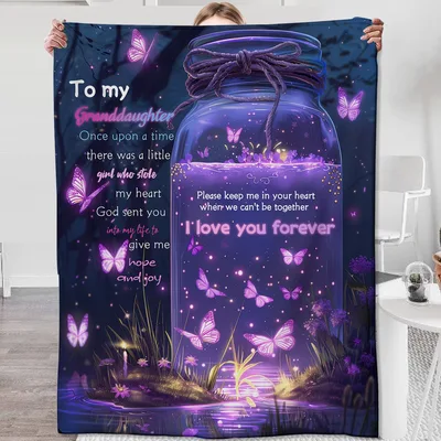 To My Granddaughter Butterfly Jar Blanket: A Magical Gift of Love