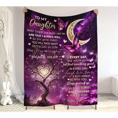 To My Daughter Galaxy Blanket: A Cosmic Message of Love