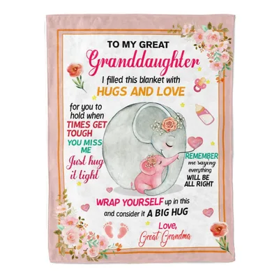 Great Granddaughter Hugs Blanket: A Sweet Message from Great Grandma