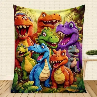 Dinosaur Friends Blanket for Dino-Loving Kids and Grown-Ups