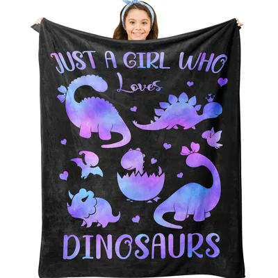 Purple Dinosaur Blanket for the Girl Who Loves Dinos