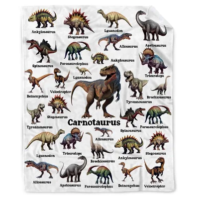 Dinosaur Species Chart Blanket: A Prehistoric Guide for Dino Fans