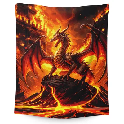 Dragon Lava Blanket for Fire-Loving Fans