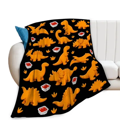 Dinosaur Nugget Blanket for Dino and Snack Fans