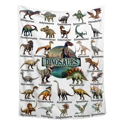 Dinosaur Species Kids Blanket