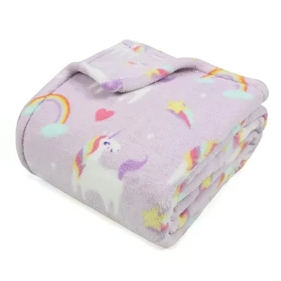Unicorn Rainbow Kids Blanket for Little Dreamers