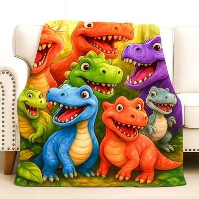 Dinosaur Party Blanket for Dino-Loving Kids