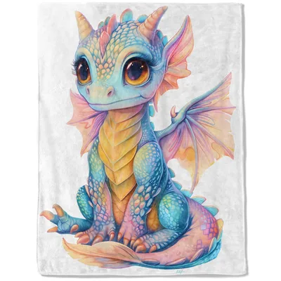 Cute Baby Dragon Blanket for Dragon Lovers and Dreamers