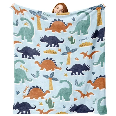 Rawr Dinosaur Blanket for Kids and Dino Fans