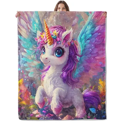 Winged Unicorn Blanket for Dreamy Nights and Cozy Days