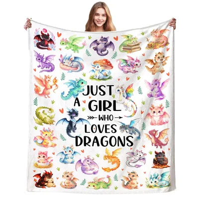 Dragon Hatchlings on White Blanket: Just a Girl Who Loves Dragons