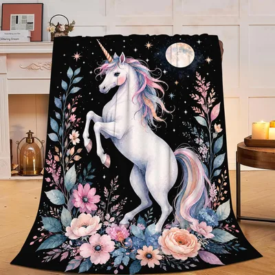 Starry Night Unicorn Blanket for Dreamy Nights