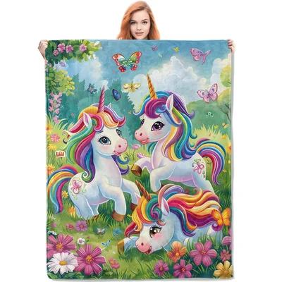 Unicorn Meadow Blanket for Little Dreamers and Fans