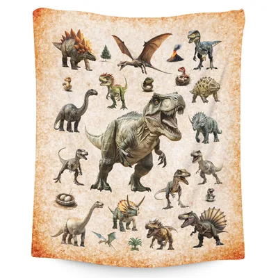 Dinosaur Collection Blanket for Little Paleontologists