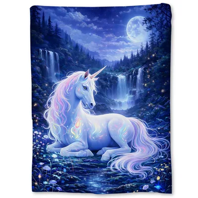 Moonlight Unicorn Blanket for Dreamy Nights
