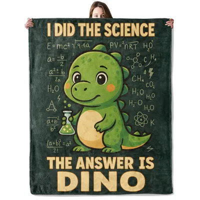 Science Dinosaur Blanket for Curious Minds and Clever Kids