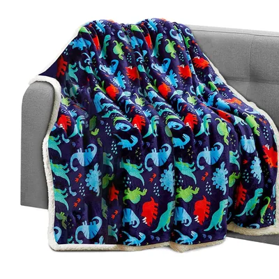 Colorful Dinosaur Pattern Blanket for Prehistoric Lovers