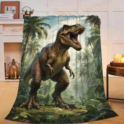 Tyrannosaurus Rex in Jungle Blanket