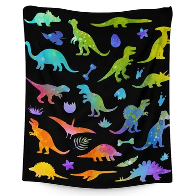 Colorful Dinosaur Pattern Blanket