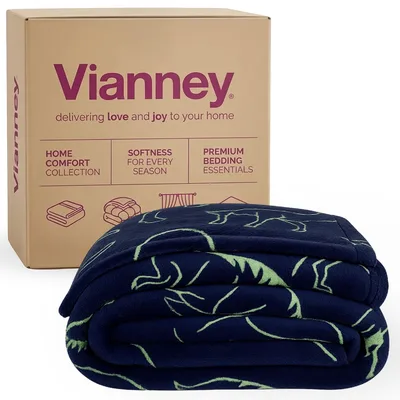 Dinosaur Silhouette Pattern Blanket: Glow-in-the-Dark Fossils for Kids