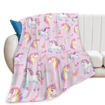 Pink Unicorns Pattern Blanket: A Magical Animal Print for Kids