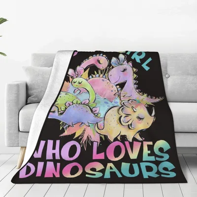 Just a Girl Blanket: A Dinosaur Lover's Cozy Statement Piece