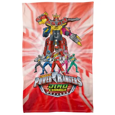 Dino Heroes Team Action Blanket: Power Rangers Dino Charge Zord Design