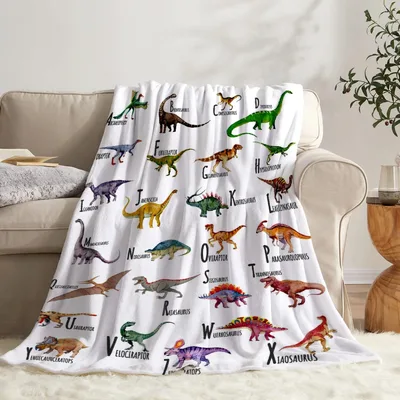 Dinosaur Alphabet Pattern Blanket No. 2