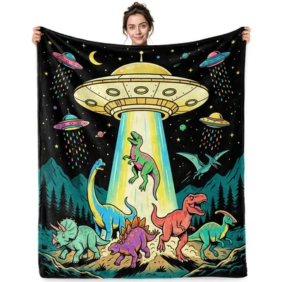 Dinosaurs Abducted by UFO Blanket: Alien Space Adventure