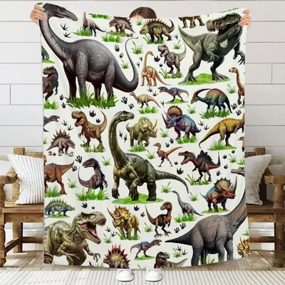 Cute Dinosaur Pattern Blanket for Prehistoric Lovers