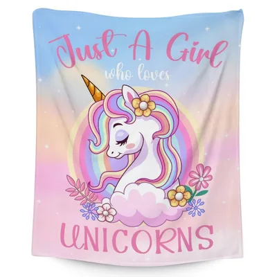Just a Girl Blanket: A Magical Unicorn Design for Dreamers