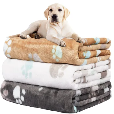 Pet Lover Blanket with Paw Prints for Dog Fans