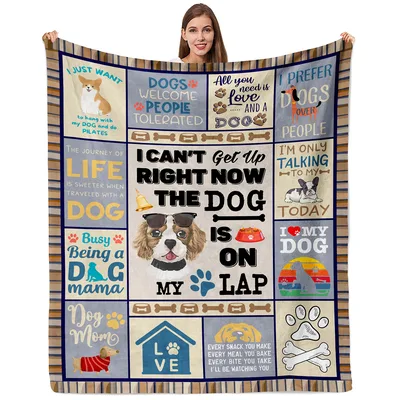 Dog Lap Blanket: I Can't Get Up, the Dog Is on My Lap