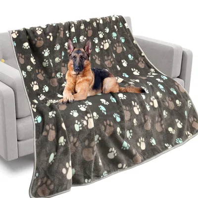 Paw Print Dog Blanket for Dog Lovers and Their Companions