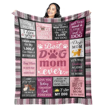 Dog Mom Blanket for Dog Lovers Who Know
