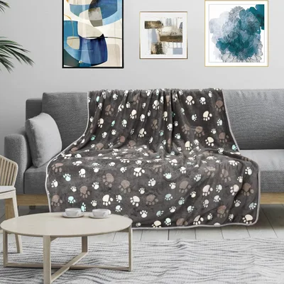 Dog Paw Prints Blanket for Dog Lovers Everywhere