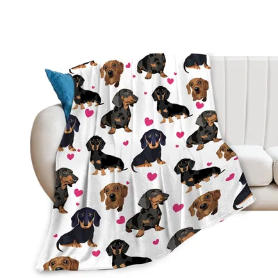 Black and Tan Dachshund Blanket for Dog Lovers