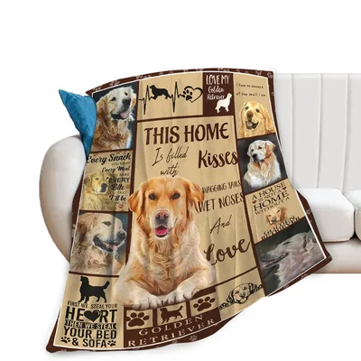 Golden Retriever Home Blanket for Dog Lovers