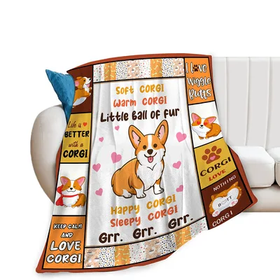 Soft Corgi Warm Corgi Blanket for Corgi Lovers