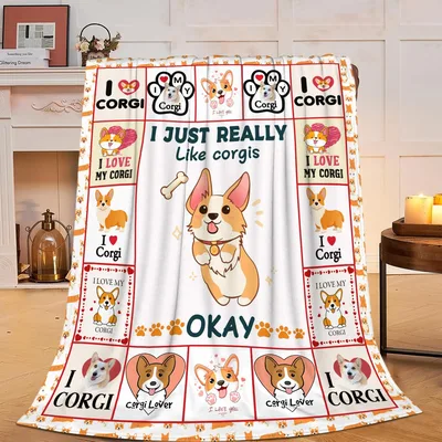 Love Corgis Blanket: A Corgi Lover's Cozy Throw