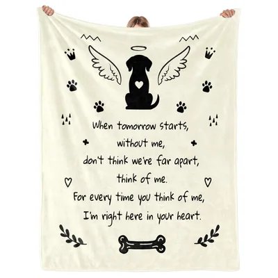 Dog Memorial Blanket for Remembering Your Best Friend