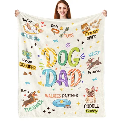 Dog Dad Blanket: A Cozy Tribute to Dog Dads