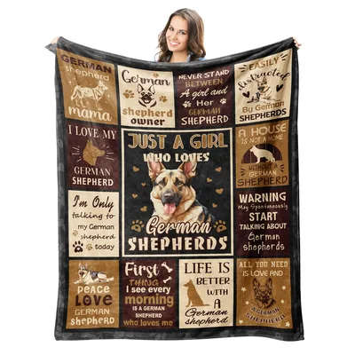 German Shepherd Lover Blanket: A Dog Lover's Patchwork Throw