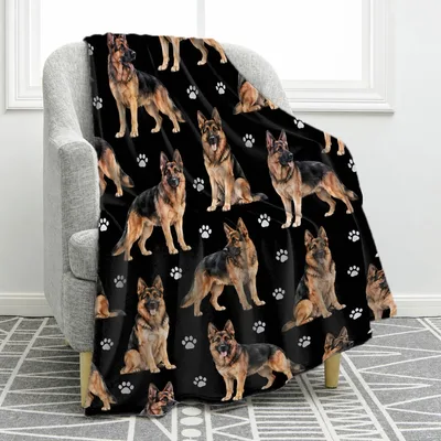 German Shepherd Dog Pattern Blanket for Dog Lovers