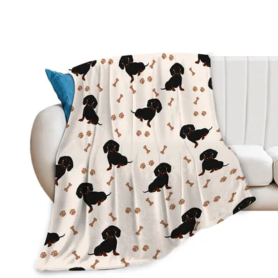 Black Dachshund Blanket for Dog Lovers and Their Homes