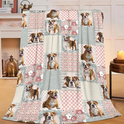 Bulldog Lover Blanket for Your Patchwork Pup Fans