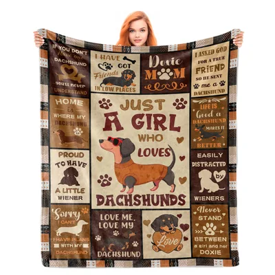 Doxie Lover Blanket for Dachshund Fans